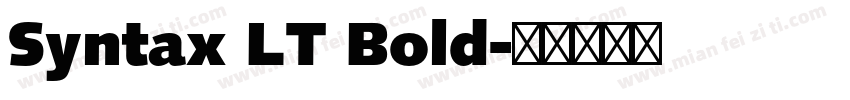 Syntax LT Bold字体转换